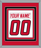 Carolina Nameplate & Number (Back) Combined - Home White (1997-2000) - Triple Mat 2