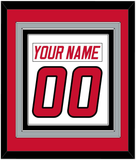 Carolina Nameplate & Number (Back) Combined - Home White (1997-2000) - Triple Mat 3
