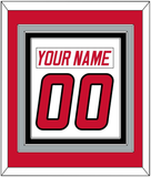 Carolina Nameplate & Number (Back) Combined - Home White (1997-2000) - Triple Mat 3