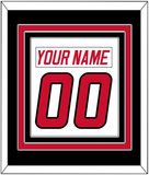 Carolina Nameplate & Number (Back) Combined - Home White (1997-2000) - Triple Mat 4