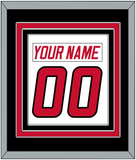 Carolina Nameplate & Number (Back) Combined - Home White (1997-2000) - Triple Mat 4