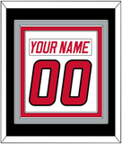 Carolina Nameplate & Number (Back) Combined - Home White (1997-2000) - Triple Mat 5
