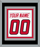 Carolina Nameplate & Number (Back) Combined - Home White (1997-2000) - Triple Mat 5