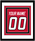 Carolina Nameplate & Number (Back) Combined - Road Red (1997-2000) - Triple Mat 1