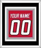 Carolina Nameplate & Number (Back) Combined - Road Red (1997-2000) - Triple Mat 4