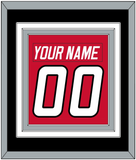 Carolina Nameplate & Number (Back) Combined - Road Red (1997-2000) - Triple Mat 4