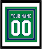 Carolina Nameplate & Number (Back) Combined - Heritage Green (2018-2023) - Triple Mat 1