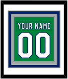 Carolina Nameplate & Number (Back) Combined - Heritage Green (2018-2023) - Triple Mat 2