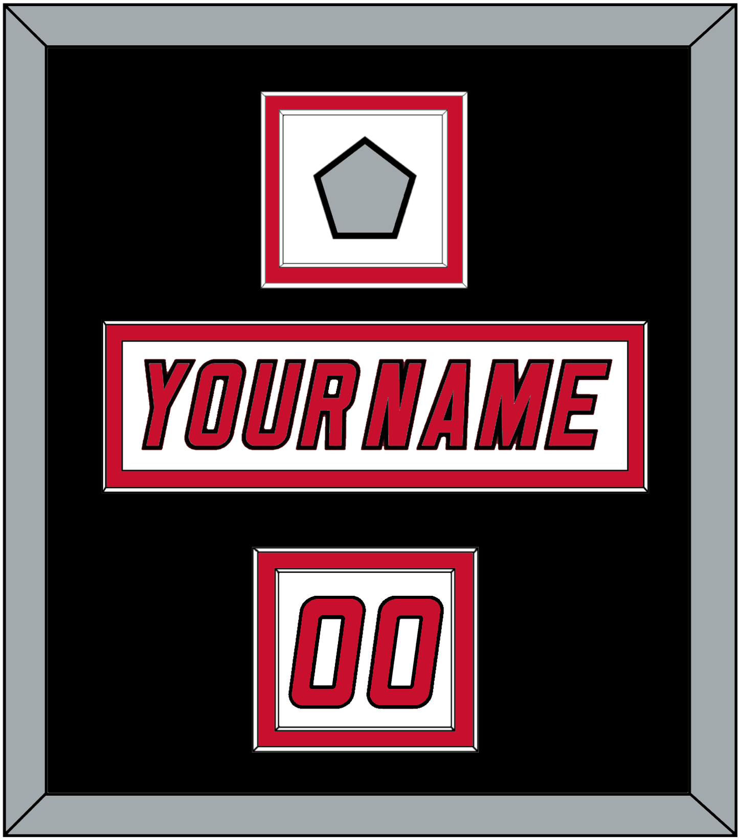 Carolina Nameplate, Number (Shoulder) & 2006 Stanley Cup Finals Patch - Road White Jersey (2000-2007) - Signature Tier 3