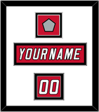 Carolina Nameplate, Number (Shoulder) & 2006 Stanley Cup Champions Patch - Home Red Jersey (2000-2007) - Double Mat 1