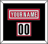 Carolina Nameplate & Number (Shoulder) - Road White (2013-2019) - Double Mat 3