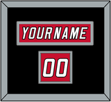 Carolina Nameplate & Number (Shoulder) - Road/Home Red (2000-2007) - Double Mat 3