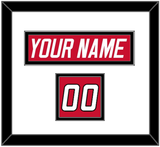 Carolina Nameplate & Number (Shoulder) - Road Red (1997-2000) - Double Mat 1