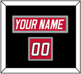 Carolina Nameplate & Number (Shoulder) - Road Red (1997-2000) - Double Mat 3