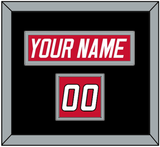 Carolina Nameplate & Number (Shoulder) - Road Red (1997-2000) - Double Mat 3