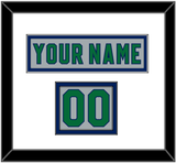 Carolina Nameplate & Number (Shoulder) - Reverse Retro Gray (2020-2021) - Double Mat 1