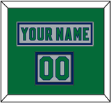 Carolina Nameplate & Number (Shoulder) - Reverse Retro Gray (2020-2021) - Double Mat 2