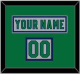 Carolina Nameplate & Number (Shoulder) - Reverse Retro Gray (2020-2021) - Double Mat 2