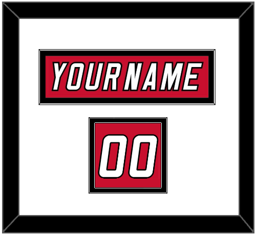 Carolina Nameplate & Number (Shoulder) - Red Jersey (2000-2007) - Double Mat 1