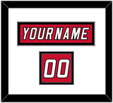 Carolina Nameplate & Number (Shoulder) - Road/Home Red (2000-2007) - Double Mat 1