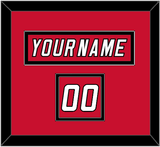 Carolina Nameplate & Number (Shoulder) - Alternate Red (2022-2023) - Double Mat 2
