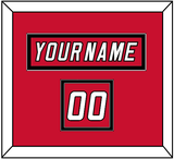 Carolina Nameplate & Number (Shoulder) - Alternate Red (2022-2023) - Double Mat 2