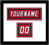 Carolina Nameplate & Number (Shoulder) - Home Red (2007-2013) - Triple Mat 1