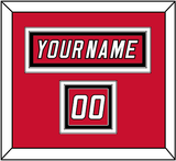 Carolina Nameplate & Number (Shoulder) - Alternate Red (2022-2023) - Triple Mat 2