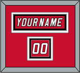 Carolina Nameplate & Number (Shoulder) - Road/Home Red (2000-2007) - Triple Mat 2