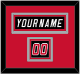 Carolina Nameplate & Number (Shoulder) - Alternate Black (2008-2017) - Triple Mat 2