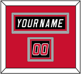 Carolina Nameplate & Number (Shoulder) - Alternate Black (2008-2017) - Triple Mat 2
