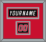 Carolina Nameplate & Number (Shoulder) - Alternate Black (2008-2017) - Triple Mat 2