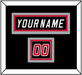 Carolina Nameplate & Number (Shoulder) - Alternate Black (2008-2017) - Triple Mat 3