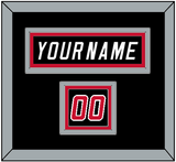 Carolina Nameplate & Number (Shoulder) - Alternate Black (2008-2017) - Triple Mat 3