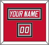 Carolina Nameplate & Number (Shoulder) - Road Red (1997-2000) - Triple Mat 3