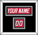 Carolina Nameplate & Number (Shoulder) - Road Red (1997-2000) - Triple Mat 4