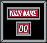 Carolina Nameplate & Number (Shoulder) - Road Red (1997-2000) - Triple Mat 4