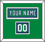Carolina Nameplate & Number (Shoulder) - Heritage Green (2018-2023) - Triple Mat 2