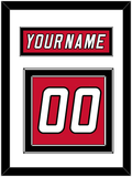 Carolina Nameplate & Number (Back) - Road/Home Red (2000-2007) - Double Mat 1