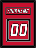 Carolina Nameplate & Number (Back) - Alternate Red (2022-2023) - Double Mat 2