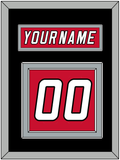Carolina Nameplate & Number (Back) - Alternate Red (2022-2023) - Double Mat 3