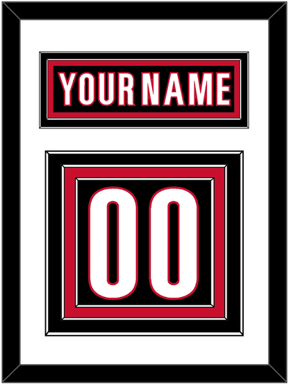 Carolina Nameplate & Number (Back) - Home Black (2022-2023) - Premier Tier 1