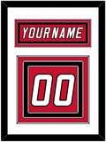 Carolina Nameplate & Number (Back) - Alternate Red (2022-2023) - Triple Mat 1