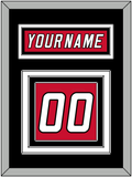 Carolina Nameplate & Number (Back) - Alternate Red (2022-2023) - Triple Mat 4