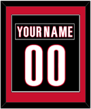 Carolina Nameplate & Number (Back) Combined - Alternate Black (2018-2022) - Single Mat 2