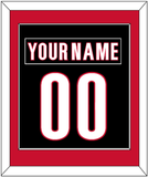 Carolina Nameplate & Number (Back) Combined - Alternate Black (2018-2022) - Single Mat 2