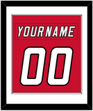 Carolina Nameplate & Number (Back) Combined - Home Red (2007-2013) - Single Mat 1
