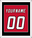Carolina Nameplate & Number (Back) Combined - Home Red (2007-2013) - Single Mat 2