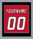 Carolina Nameplate & Number (Back) Combined - Home Red (2007-2013) - Single Mat 2