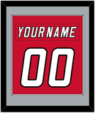 Carolina Nameplate & Number (Back) Combined - Home Red (2007-2013) - Single Mat 3